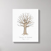 Canvas Thumbprint Tree Gastenboek (Voorkant)