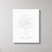 Canvas Thumbprint Tree Gastenboek (Voorkant)