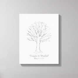 Canvas Thumbprint Tree Gastenboek