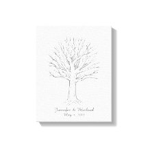 Canvas Thumbprint Tree Gastenboek
