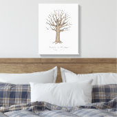 Canvas Thumbprint Tree Gastenboek Afdruk (Insitu (Slaapkamer))