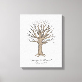 Canvas Thumbprint Tree Gastenboek Afdruk