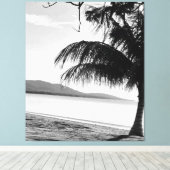 Canvas Tropisch Strand Afdruk (Insitu (Houten vloer))