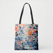 Canvas van bloemen in volle bloei Waterverf Tote Bag (Voorkant)