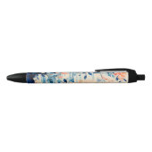 Canvas van bloemen in volle bloei Waterverf Zwarte Inkt Pen (Bovenkant)