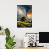Canvas van Chaos, Majestic Tornado Poster (Thuiskantoor)