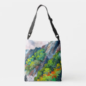 Canvas van de natuur crossbody tas (Achterkant)