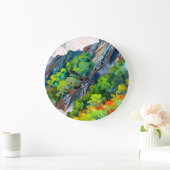 Canvas van de natuur grote klok (Huis)