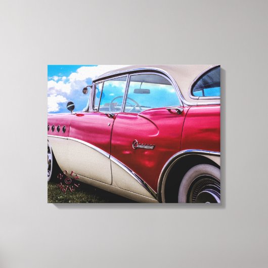 Canvas van een 1955 Buick Century Riviera Afdruk (Voorkant)