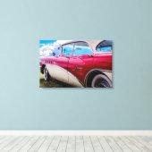 Canvas van een 1955 Buick Century Riviera Afdruk (Insitu (Houten vloer))