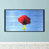 Canvas - Verpakt - Memorial Day Poppy Afdruk (Insitu (Houten vloer))