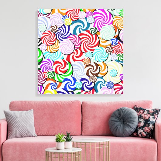 Canvas - verpakt - Snoep collage (Insitu (Woonkamer))