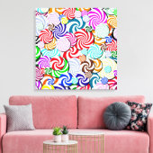 Canvas - verpakt - Snoep collage Afdruk (Insitu (Woonkamer))