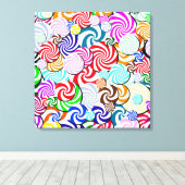 Canvas - verpakt - Snoep collage Afdruk (Insitu (Houten vloer))