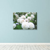 Canvas - Verpakt - White Hydrangeas all Afdruk (Insitu (Houten vloer))