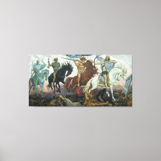 Canvas Vier ruiters van Apocalyps Viktor Vasnetso (Voorkant)