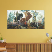 Canvas Vier ruiters van Apocalyps Viktor Vasnetso Afdruk (Insitu (Woonkamer))