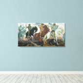 Canvas Vier Ruiters van de Apocalyps Viktor Vasnet Afdruk (Insitu (Houten vloer))