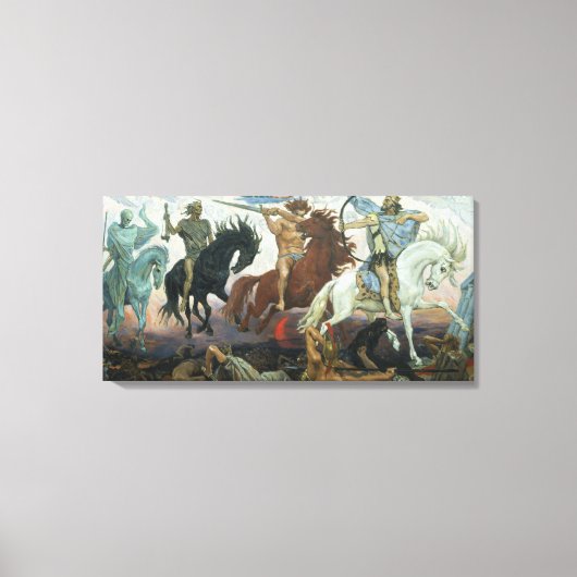 Canvas Vier Ruiters van de Apocalyps Viktor Vasnet Afdruk (Voorkant)