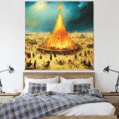 Canvas Visionary Storm at Burning Man Afdruk (Insitu (Slaapkamer))