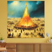 Canvas Visionary Storm at Burning Man Afdruk (Insitu (Woonkamer))