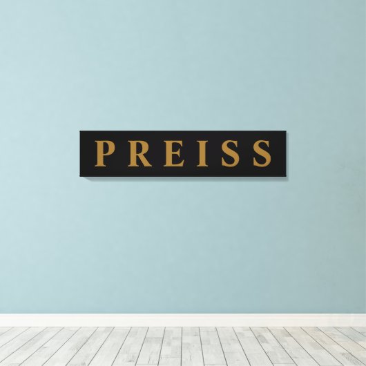 Canvas voor eerste/familienaam/achternaam afdrukke (Insitu (Houten vloer))