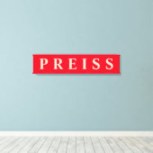 Canvas voor eerste/familienaam/achternaam afdrukke (Insitu (Houten vloer))