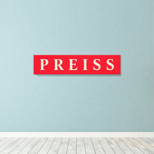 Canvas voor eerste/familienaam/achternaam afdrukke (Insitu (Houten vloer))