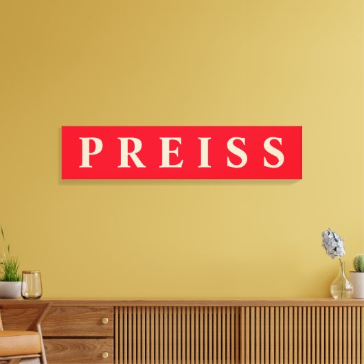 Canvas voor eerste/familienaam/achternaam afdrukke (Insitu (Woonkamer))