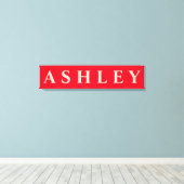 Canvas voor eerste/familienaam/achternaam afdrukke (Insitu (Houten vloer))