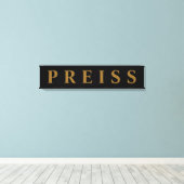 Canvas voor eerste/familienaam/achternaam afdrukke afdruk (Insitu (Houten vloer))