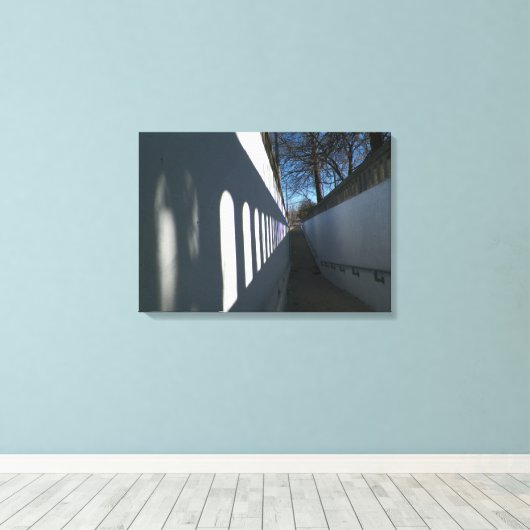 Canvas voor foto's van lichte en schaduwvormige Pa (Insitu (Houten vloer))