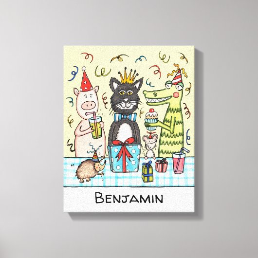 Canvas voor gepersonaliseerd Afbeelding van partij Afdruk (Voorkant)