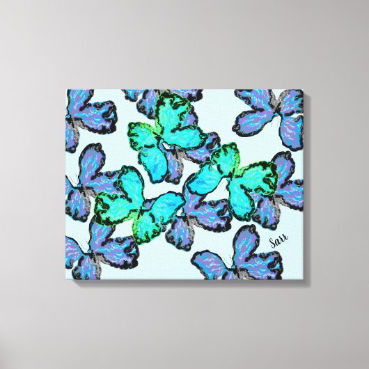 Canvas : Vrij als een vlinder Afdruk (Voorkant)