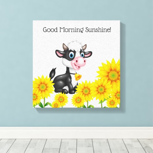 Canvas Wall Art-country Koe (Insitu (Houten vloer))