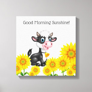 Canvas Wall Art-country Koe Afdruk