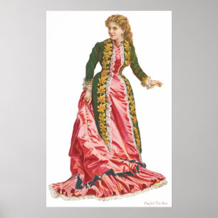 CANVAS WALL ART - ENGELS TEA ROOS - GIFTS POSTER