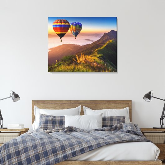 Canvas Wall Art-Hot Air-ballonnen Afdruk (Insitu (Slaapkamer))