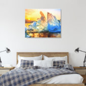 Canvas Wall Art-Sunrise Ice Chunks Afdruk (Insitu (Slaapkamer))