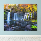 Canvas Wall Art-Waterfall Japan Afdruk (Insitu (Houten vloer))