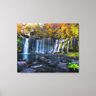 Canvas Wall Art-Waterfall Japan Afdruk