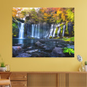 Canvas Wall Art-Waterfall Japan Afdruk (Insitu (Woonkamer))