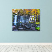 Canvas Wall Art-Waterfall Japan Afdruk (Insitu (Houten vloer))