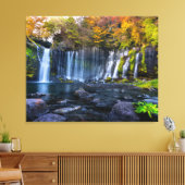 Canvas Wall Art-Waterfall Japan Afdruk (Insitu (Woonkamer))