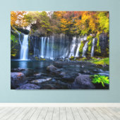 Canvas Wall Art-Waterfall Japan Afdruk (Insitu (Houten vloer))