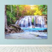 Canvas Wall Art-Waterfall Thailand Afdruk (Insitu (Houten vloer))