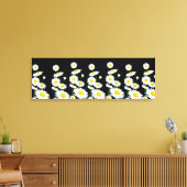 Canvas Wall Art-White Daisies Afdruk (Insitu (Woonkamer))
