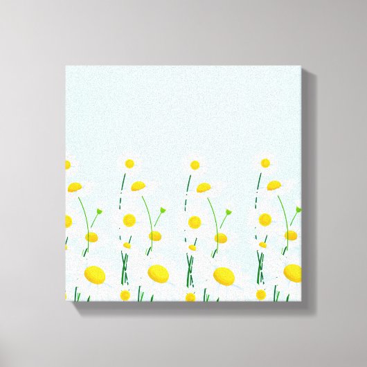 Canvas Wall Art-White Daisies Afdruk (Voorkant)