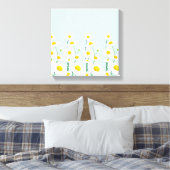 Canvas Wall Art-White Daisies Afdruk (Insitu (Slaapkamer))