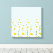 Canvas Wall Art-White Daisies Afdruk (Insitu (Houten vloer))